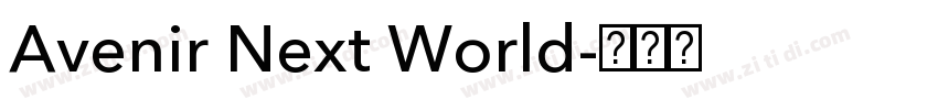 Avenir Next World字体转换
